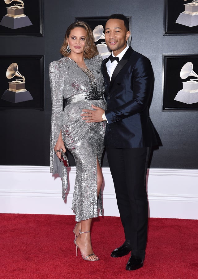 Chrissy Teigen and John Legend at 2018 grammys