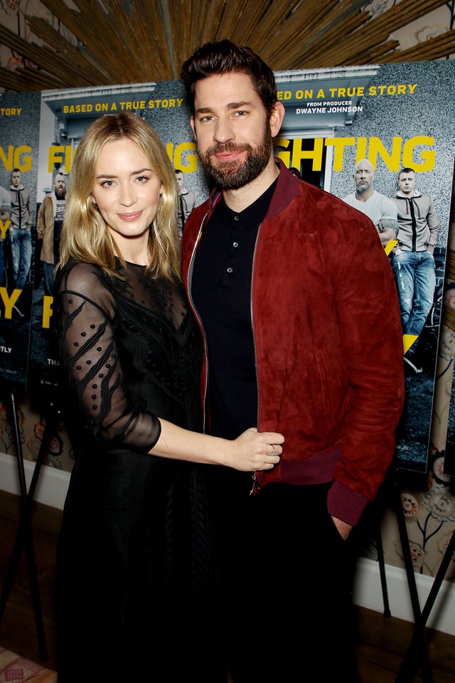 Emily Blunt and John Krasinski at fighting with my family screening