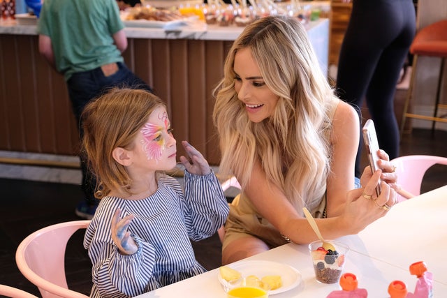 Amanda Stanton and daughter at little james pop-up
