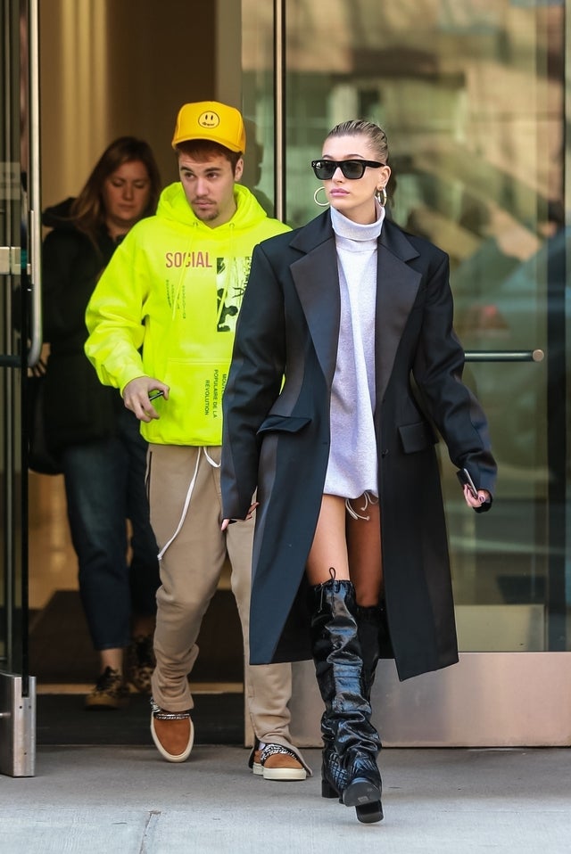 Justin Bieber and Hailey Baldwin in nyc