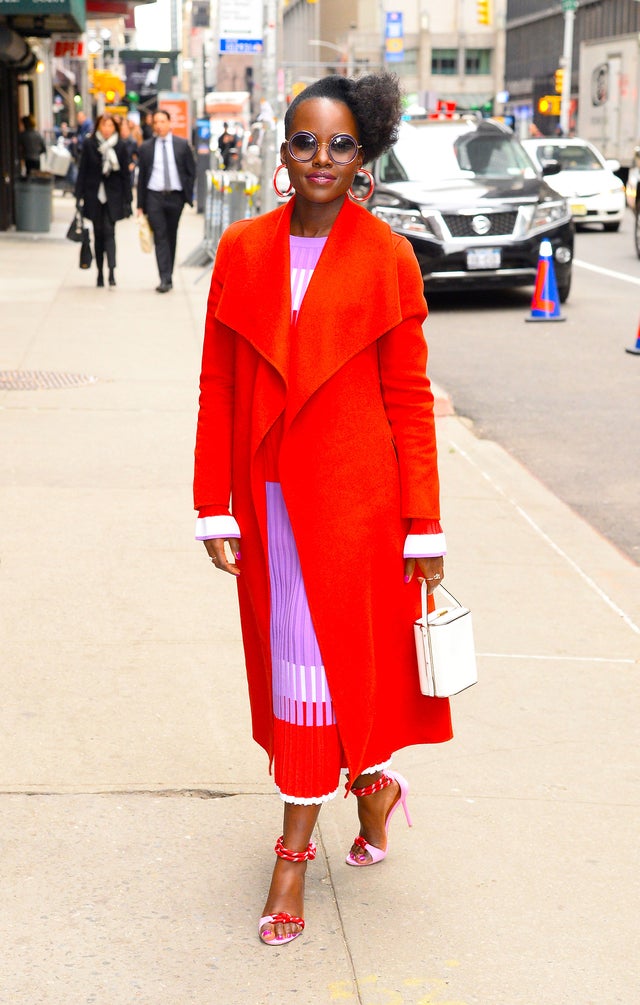 Lupita Nyong'o at The Late Show with Stephen Colbert studio in nyc