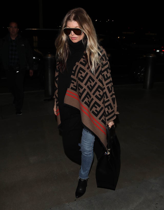 Fergie in fendi at lax