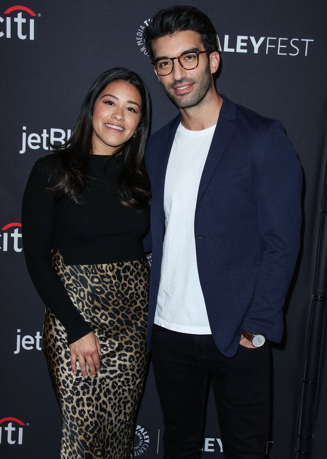 Gina Rodriguez and Justin Baldoni at paleyfest