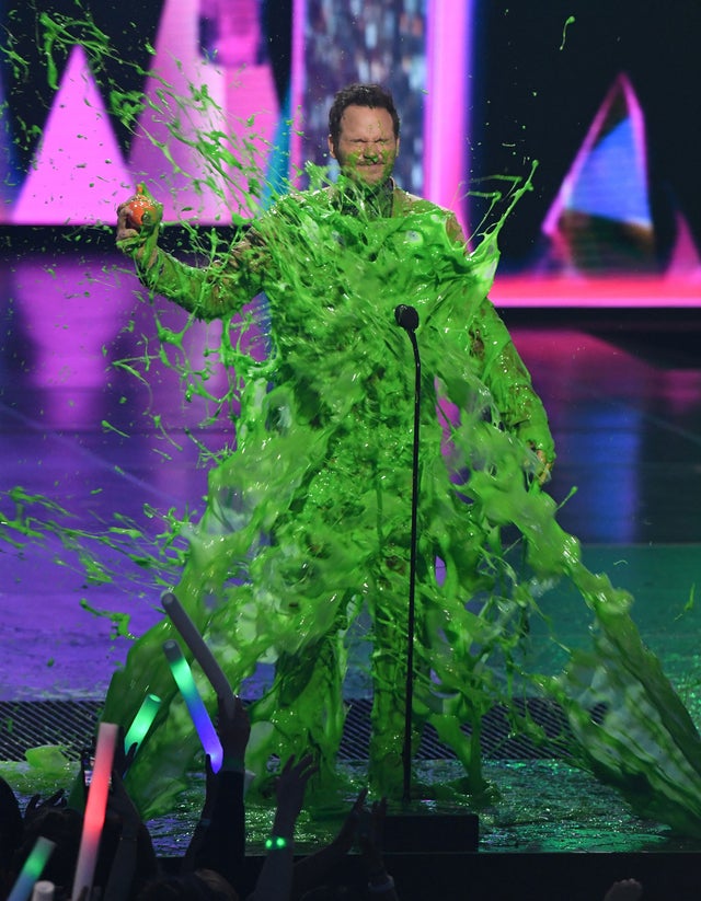 Chris pratt gets slimed at kcas 2019