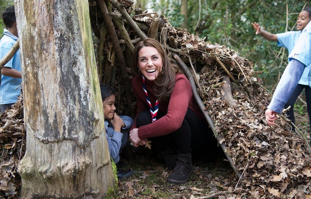 Kate Middleton with scouts