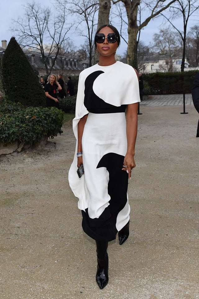 Naomi Campbell at the Valentino show during Paris Fashion Week