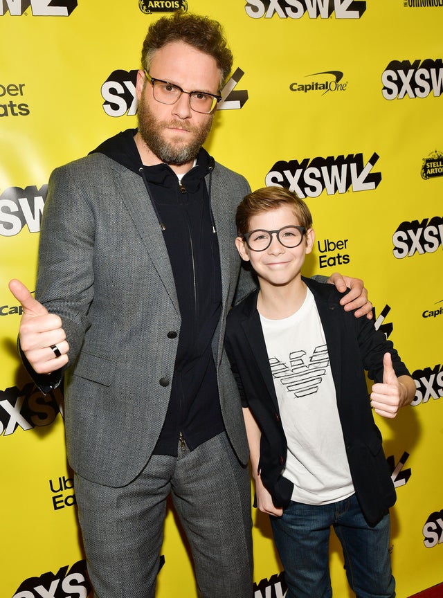 Seth Rogen and Jacob Tremblay at sxsw