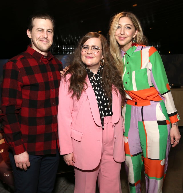 Alex Moffat, Aidy Bryant and Heidi Gardner at shrill premiere