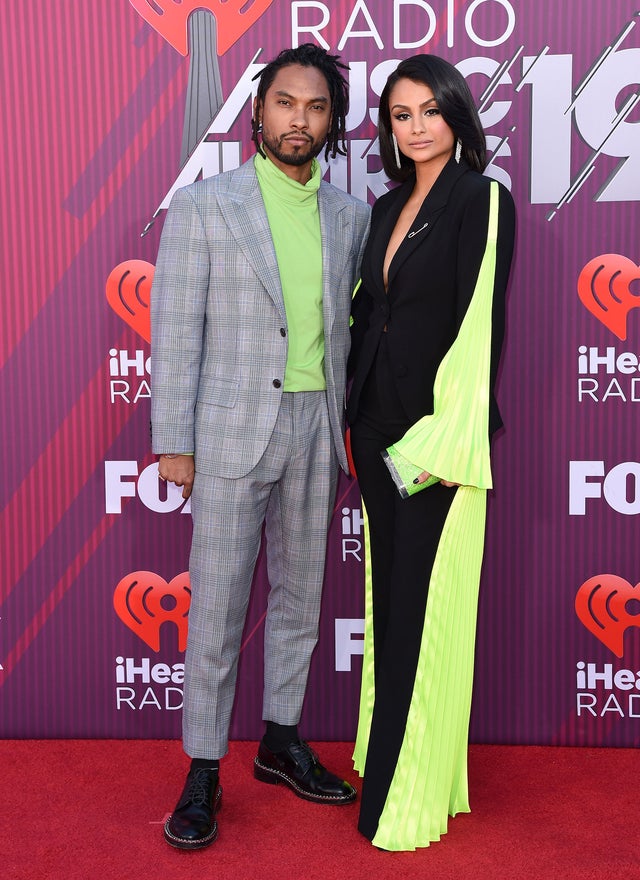 Miguel and Nazanin Mandi at iheartradio awards 2019