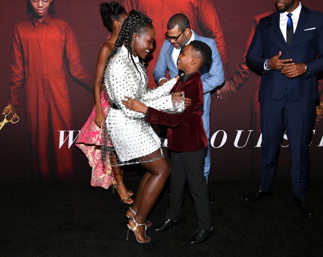 Lupita Nyong'o and Evan Alex at us premiere