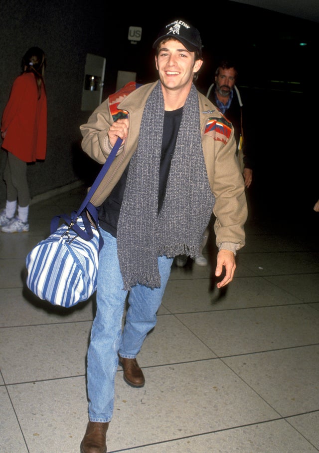 Luke Perry at lax in February 1993