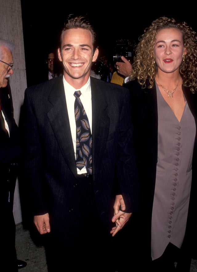 Luke Perry and wife at sunset blvd preview