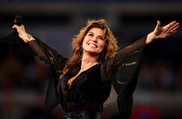 Shania Twain performs at us open 2017