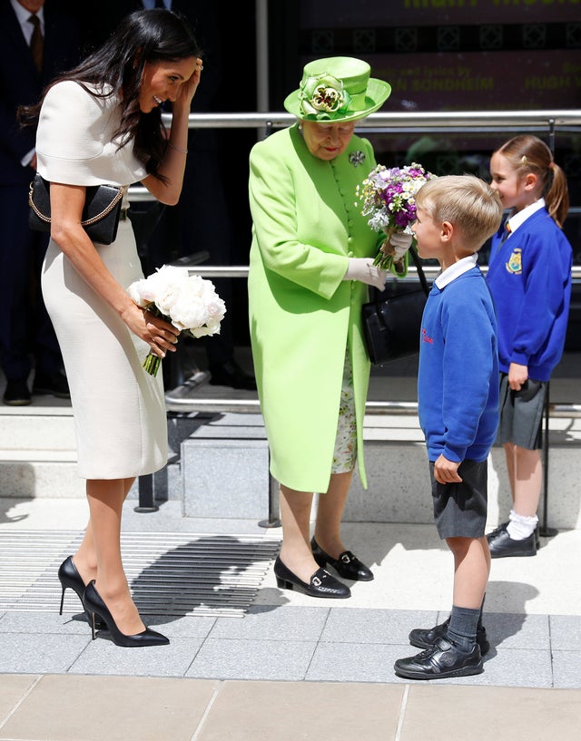 Queen Elizabeth and Meghan Markle in Chester