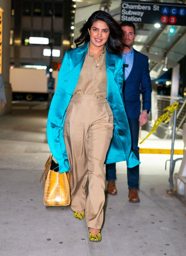 Priyanka Chopra in subway in nyc