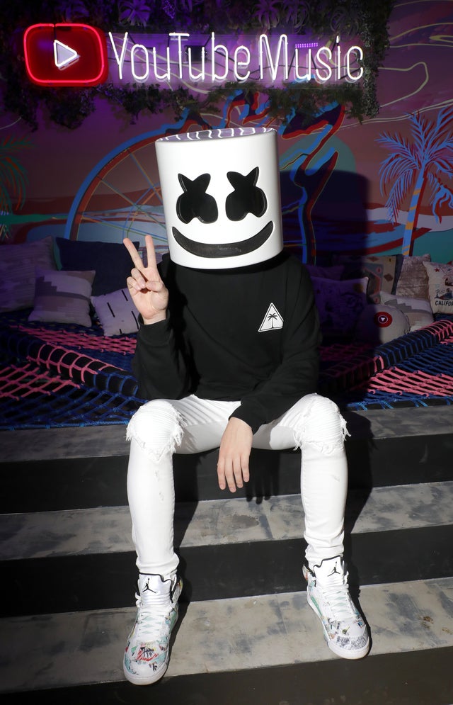 Marshmello at youtube music artist lounge at coachella