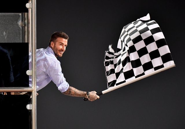 David Beckham at formula one bahrain