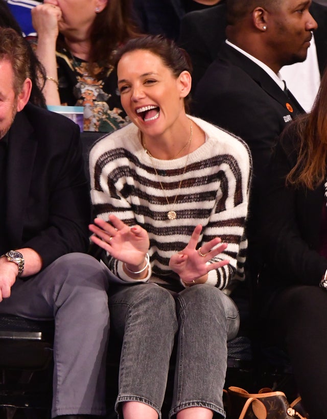 Katie Holmes at NY Knicks game