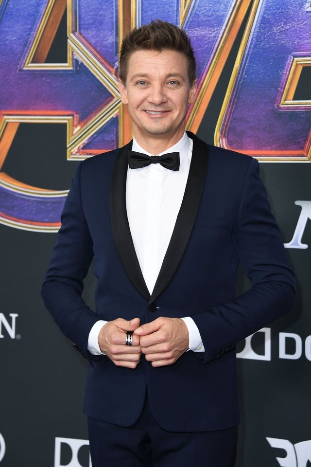 Jeremy Renner at endgame premiere in april 2019