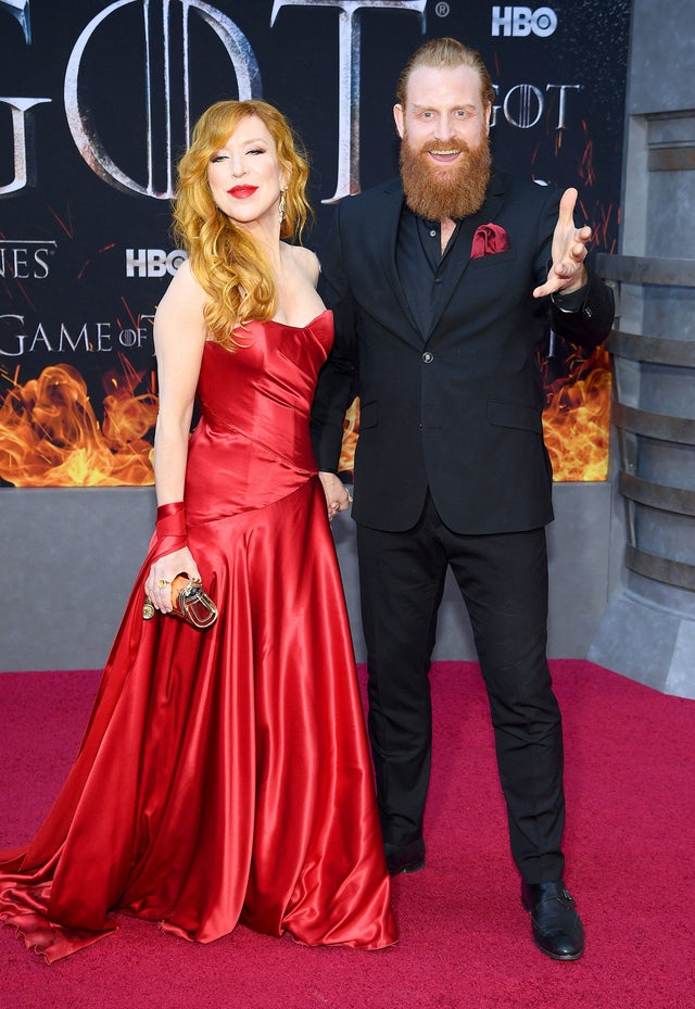 Gry Molvær Hivju and Kristofer Hivju at the 'Game Of Thrones' Season 8 Premiere 