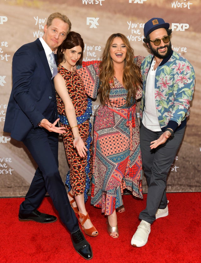 Chris Geere, Aya Cash, Kether Donohue and Desmin Borges at fyc event