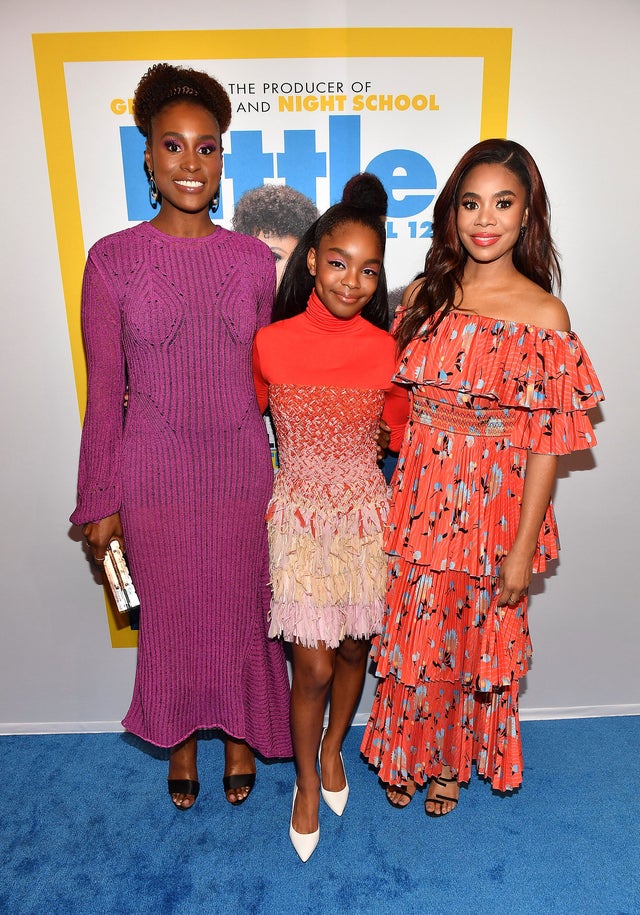 Issa Rae, Marsai Martin, and Regina Hall at atlanta screening of little