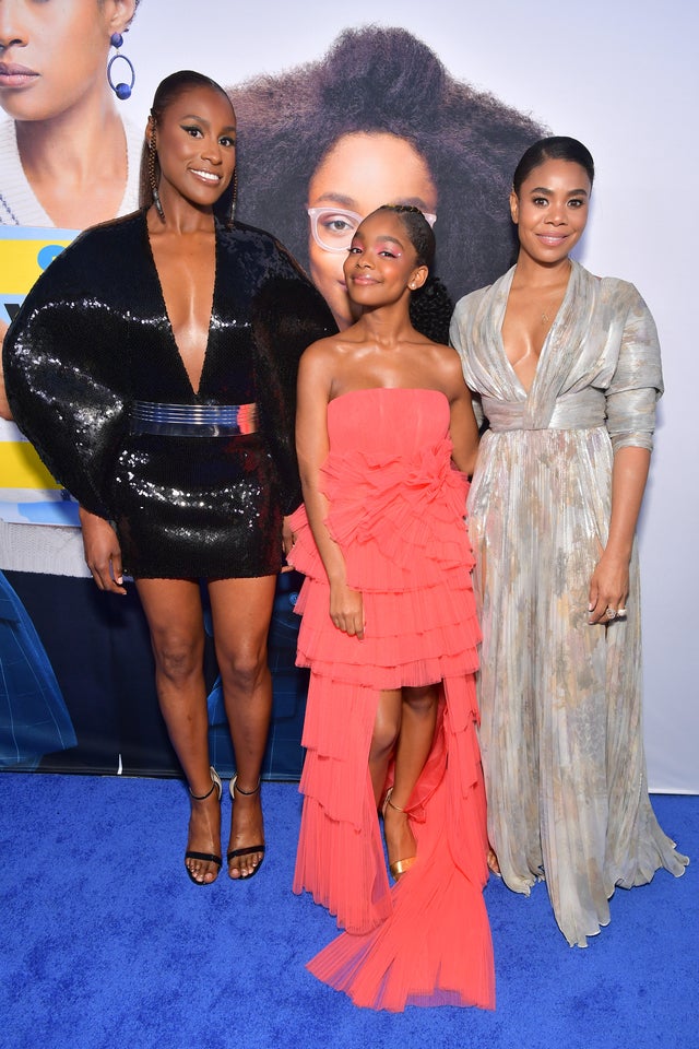 Issa Rae, Marsai Martin and Regina Hall at Little LA premiere