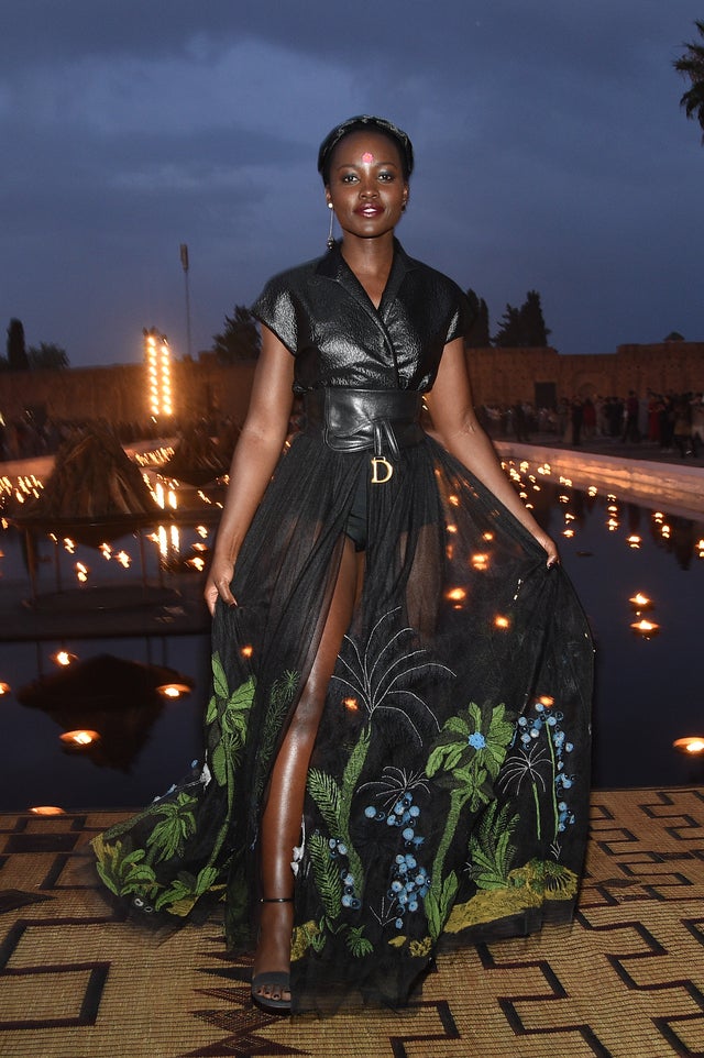 Lupita Nyong'o at Dior Morocco show