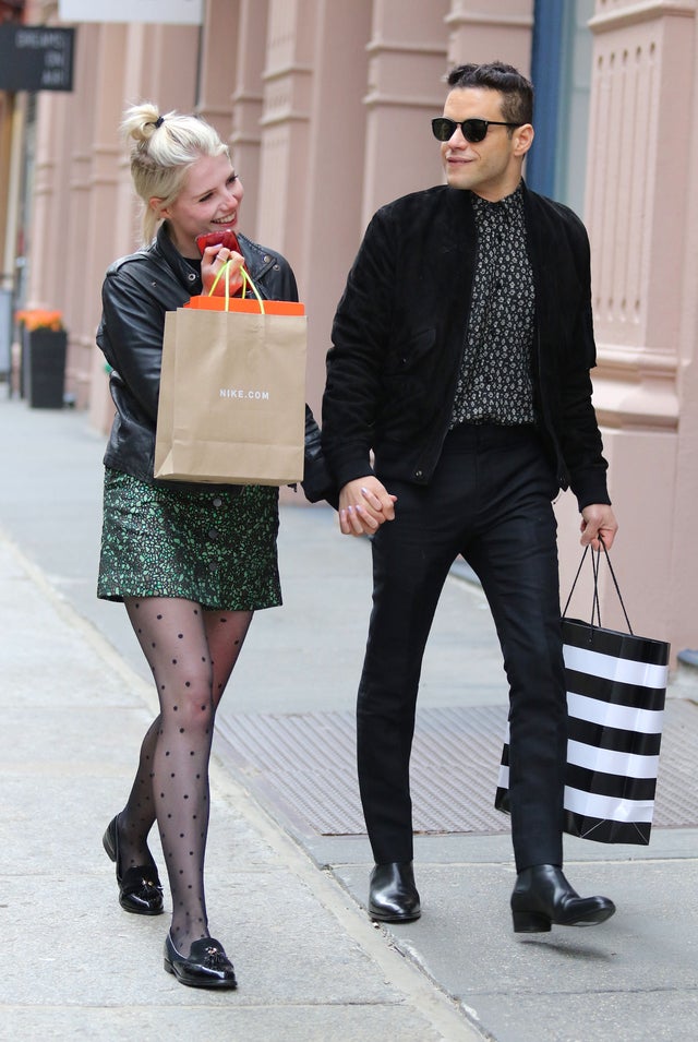 Lucy Boynton and Rami Malek shopping in nyc