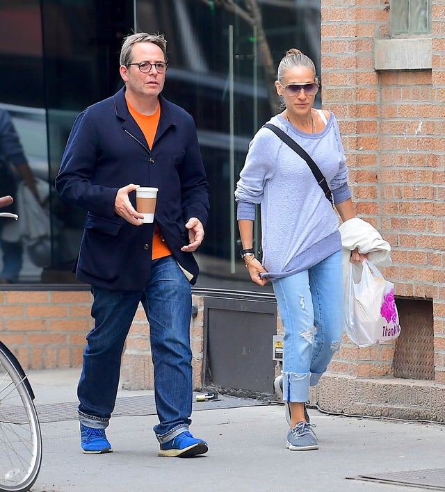 Matthew Broderick and Sarah Jessica Parker in west village