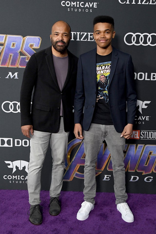 Jeffrey Wright and son at endgame premiere