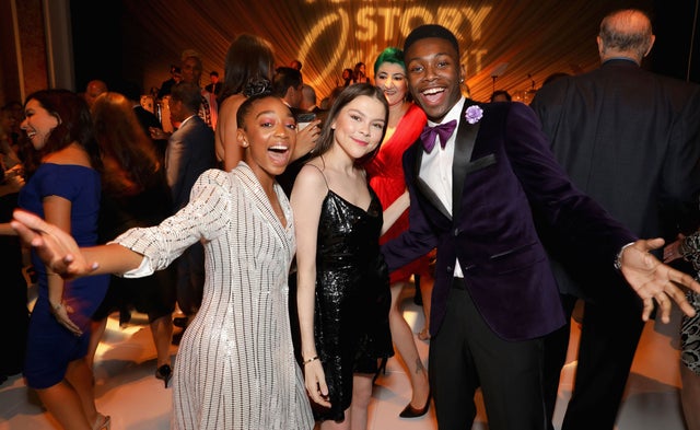 Eris Baker, Hannah Zeile and Niles Fitch at the Lupus LA 2019 Orange Ball