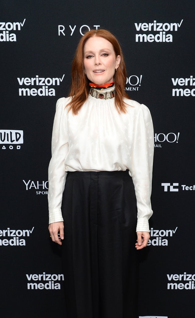 Julianne Moore backstage at the 2019 Verizon Media NewFront 