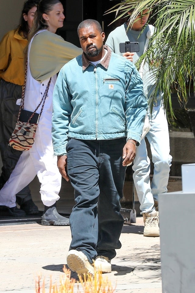 Kanye West leaves his Calabasas office on May 16