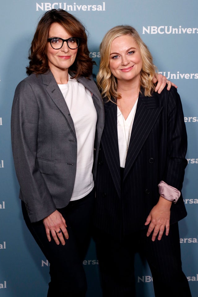 Tiny Fey and Amy Poehler at NBC upfronts