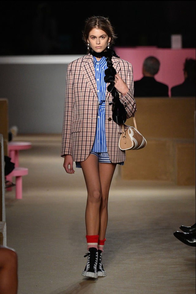 Kaia Gerber on Prada 2020 runway