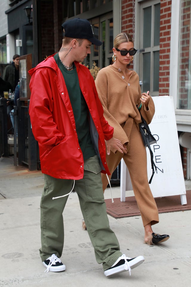 Hailey Baldwin and Justin Bieber leave their Brooklyn apartment on may 3