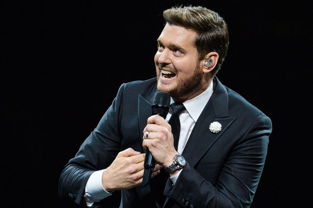 Michael Buble performs in London on 5/30