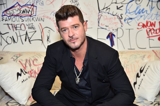 Robin Thicke at music choice on may 14