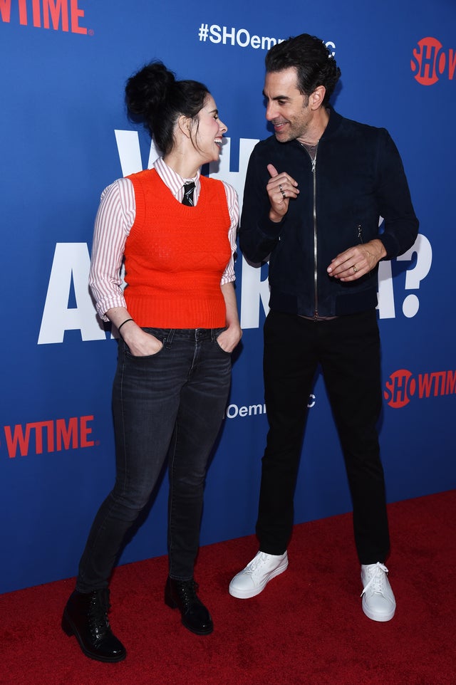 Sarah Silverman and Sacha Baron Cohen at Who Is America? FYC event