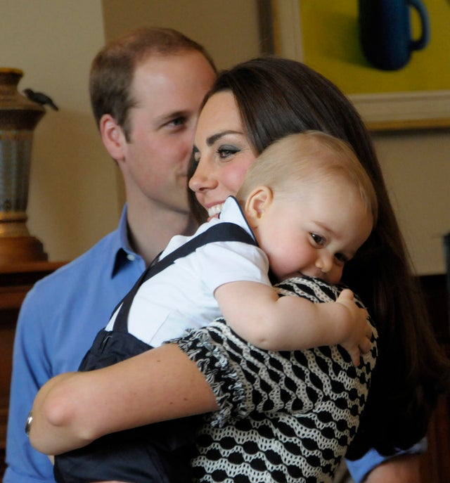 Kate Middleton and Prince George in New Zealand in 2014