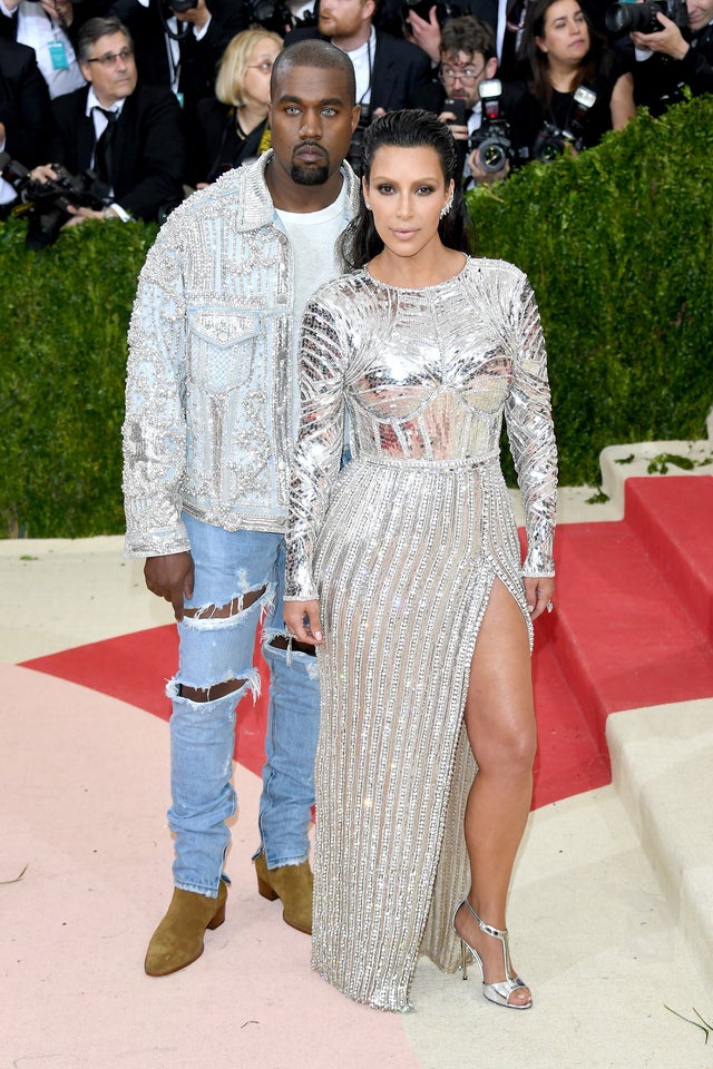 Kanye West and Kim Kardashian at 2016 met gala