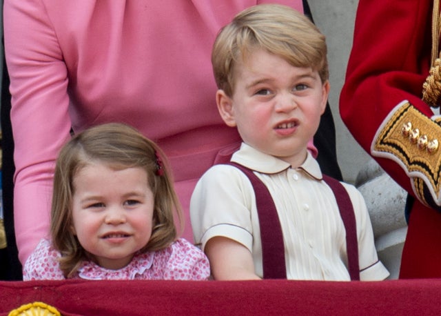 Princess Charlotte and Prince George at 2017 trooping the colour parade