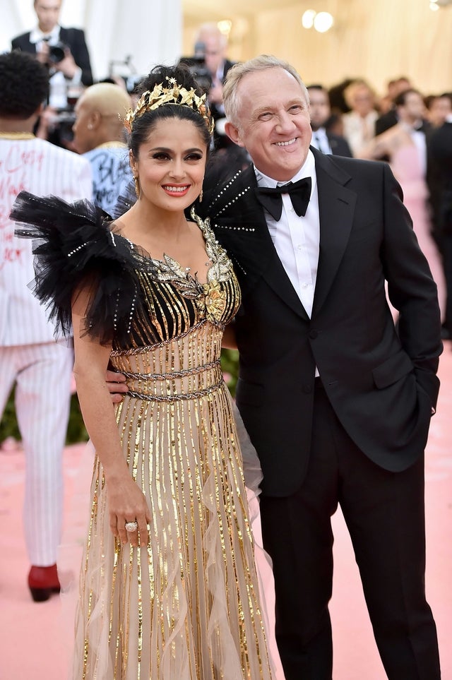 Salma Hayek and François-Henri Pinault at the 2019 Met Gala