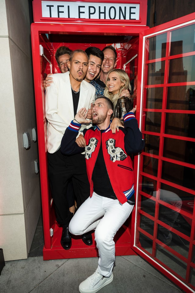 Evan Ross, Ashlee Simpson and Lance Bass in SF
