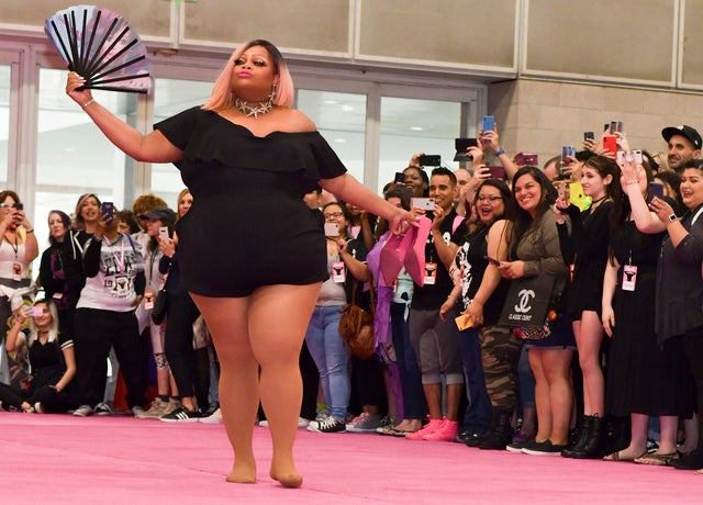 Silky Ganache walks down the pink carpet at RuPaul's DragCon LA 2019