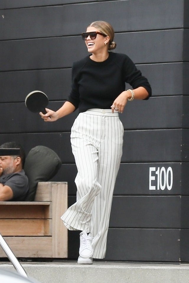 Sofia Richie plays ping pong in malibu