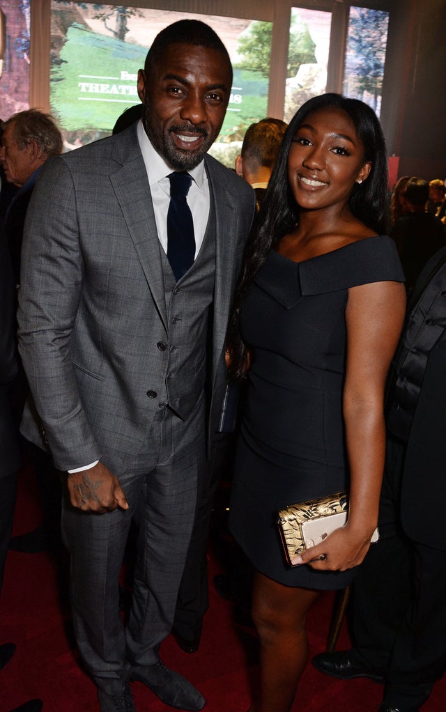 Idris Elba and daughter in november 2018