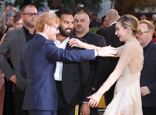 Ed Sheeran, Himesh Patel and Lily James