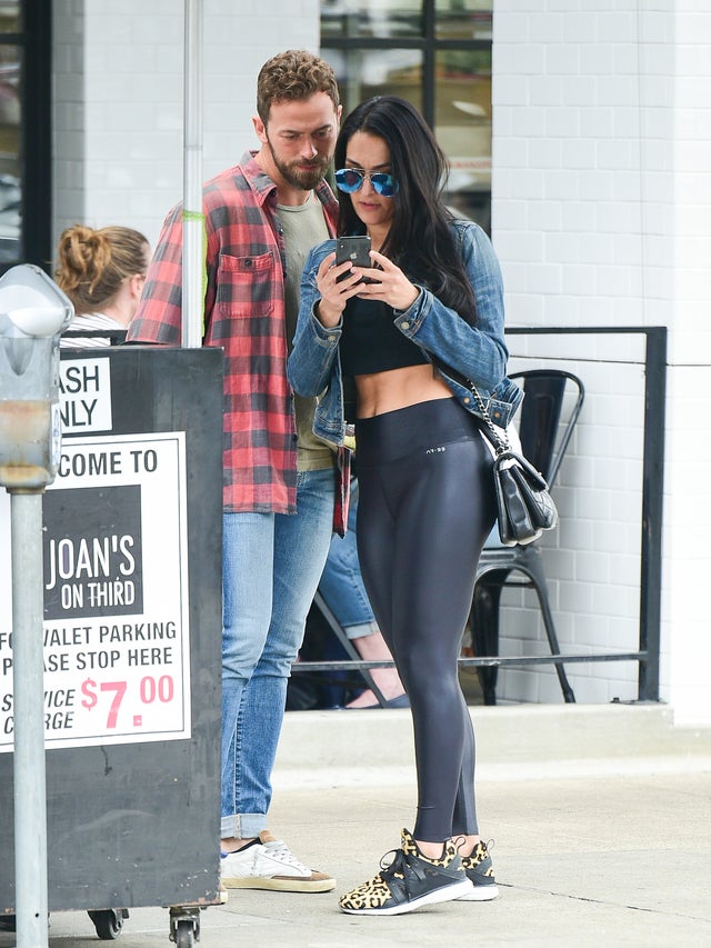 Artem Chigvintsev and Nikki Bella in LA on june 22